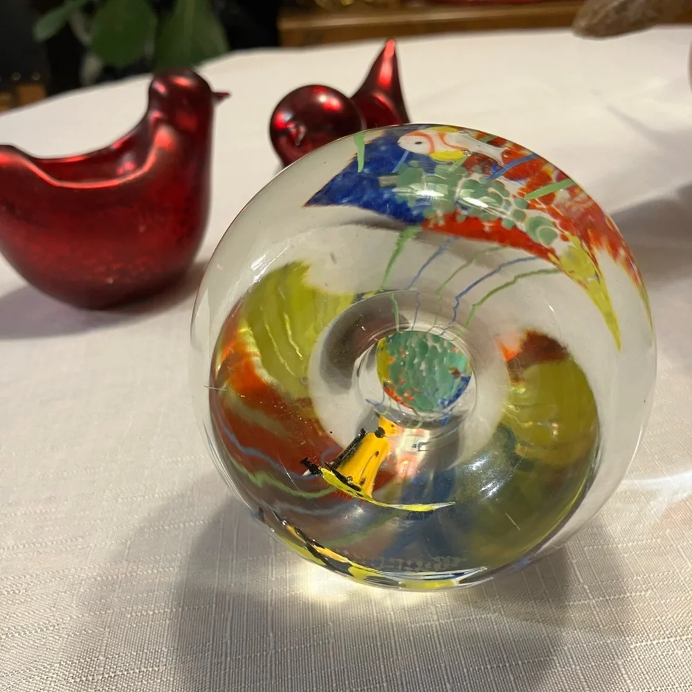 Handcrafted Glass Fish PAPERWEIGHT candle holder,Aquarium Decor.